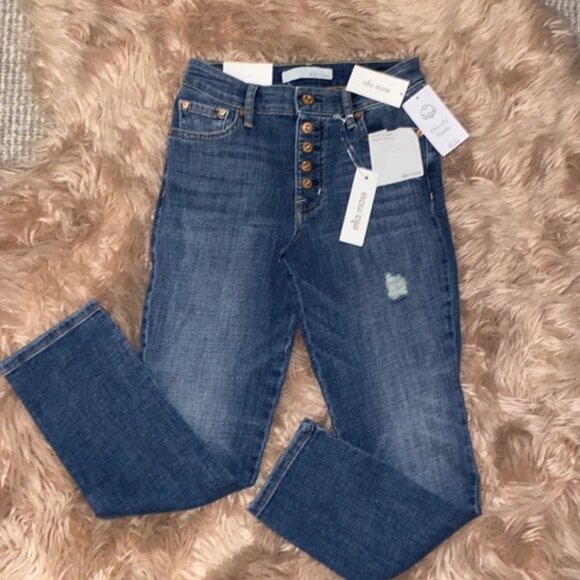 Ella Moss | Womens Body Sculpt Ankle Cropped Denim Jeans - Picture 4 of 10